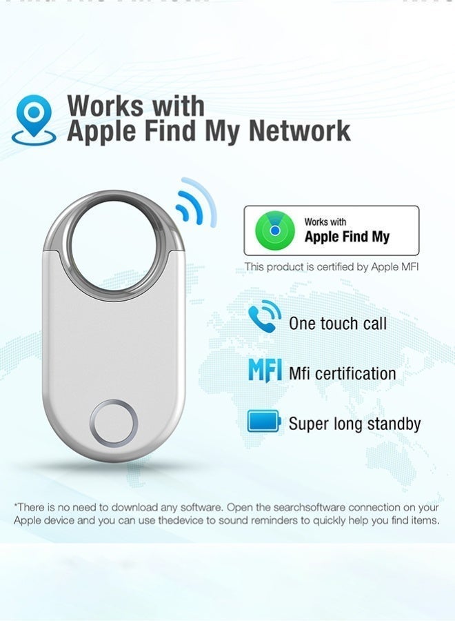 جهاز تتبع ذكي بتقنية البلوتوث متوافق مع Apple Find My، محدد مواقع للمفاتيح والمحفظة والحقائب والحيوانات الأليفة، مقاوم للماء IPX6 وبطارية طويلة العمر - Image 5